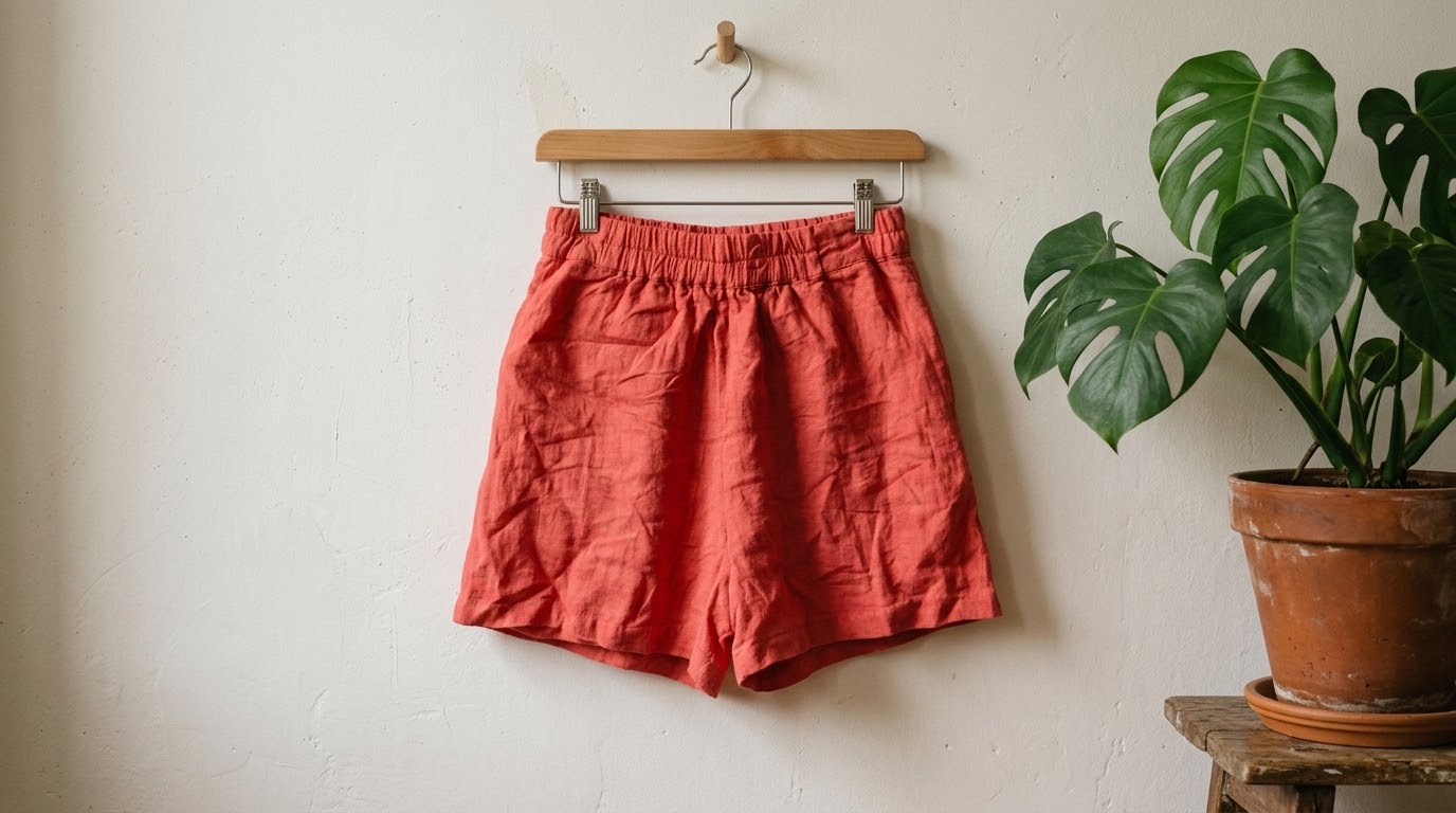 Short Camaïeu rose brique en gaze taille élastique – Taille 34 – Neuf avec étiquette Short Camaïeu rose brique en gaze taille élastique – Taille 34 – Neuf avec étiquette – Image 2