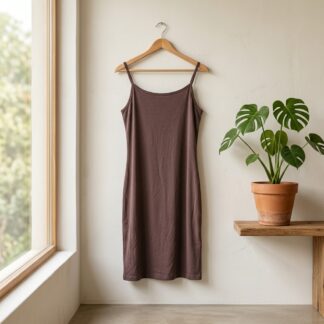 Robe longue marron chocolat