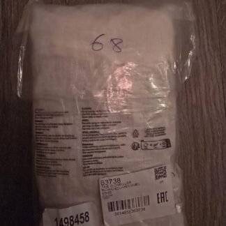 Taie d'oreiller 65 × 65 cm – blanc écume / camel – neuve