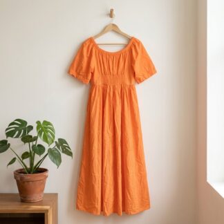 Robe longue orange femme taille M neuve sur cintre